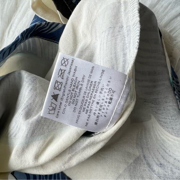 ANTHROPOLOGIE RYDER BLUE FEATHER PRINT CROPPED T SHIRT XS - Picture 7 of 7